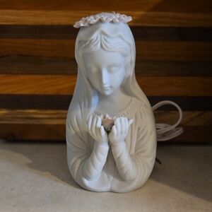 Fine Porcelain Bisque Holy Mother Nite Light